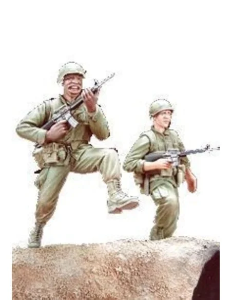 U.S. Marine Mass Warfare (2) with Base, 1/35 - Hobby Fan HF514