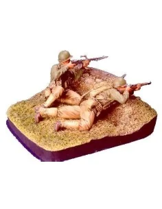 WWII U.S. Infantry(2) - 2 Figures w/base, 1/35 - Hobby Fan HF527