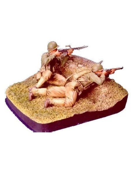 WWII U.S. Infantry(2) - 2 Figures w/base, 1/35 - Hobby Fan HF527