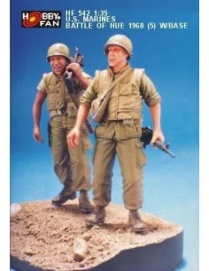 U.S. Marines Battle of Hue 1968(5)w/Base, 1/35 - Hobby Fan HF542