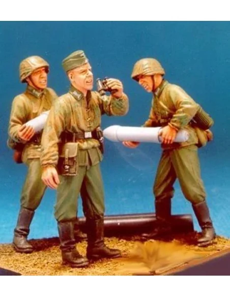 Ger. Eastern Front Launcher (1)-3Fig/w/B, 1/35 - Hobby Fan HF546