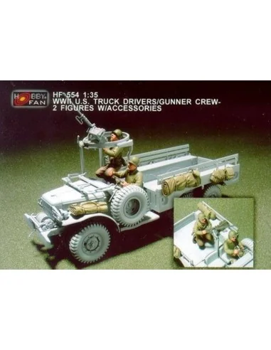 WWII U.S. Truck Drivers/Gunner crew/2fig, 1/35 - Hobby Fan HF554