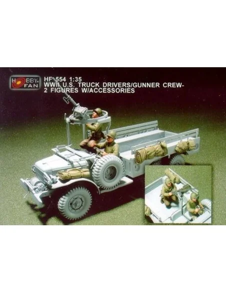 WWII U.S. Truck Drivers/Gunner crew/2fig, 1/35 - Hobby Fan HF554