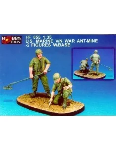 U.S. Marine V/N War Ant-Mine-2Fig.w/Base, 1/35 - Hobby Fan HF555