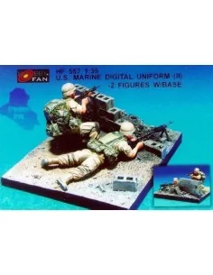 U.S. Marine Digital Unif.(II)- 2 Fig.w/B, 1/35 - Hobby Fan HF557