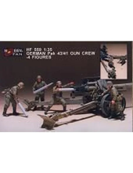 German Pak 43/41 Gun Crew- 4 Figures, 1/35 - Hobby Fan HF559