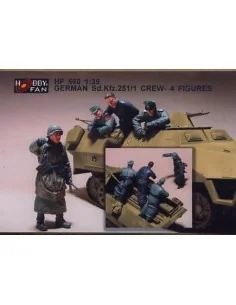 [NO_DESC] German Sd.Kfz.251/1 Crew- 4 Figures, 1/35 - Hobby Fan HF560