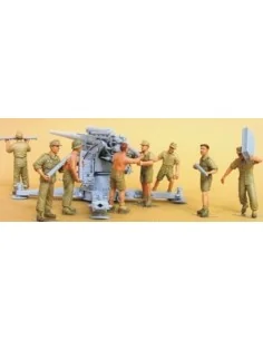 Flak 18 Crew set (Afrikakorps) 8 figures, 1/35 - Hobby Fan HF568