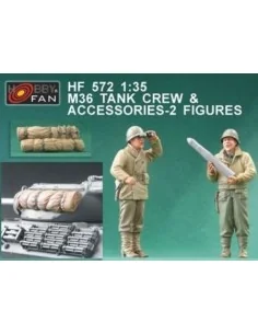 M36 Tank Crew & Accessories-2 Figures, 1/35 - Hobby Fan HF572