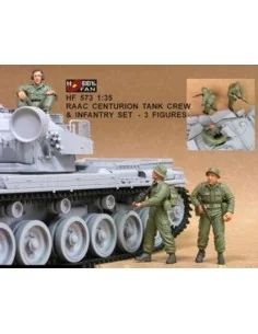 RAAC Centurion Tank Crew & Inf.set- 3Fig, 1/35 - Hobby Fan HF573