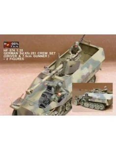 German Sd.Kfz.251 Crew (7.5cm)- 2 Fig., 1/35 - Hobby Fan HF574
