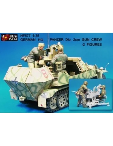 German HG Panzer Div.2cm Gun Crew- 2 Fig, 1/35 - Hobby Fan HF577
