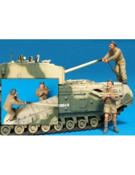Brit. Churchill Tank Crew (III)Ala./2Fig, 1/35 - Hobby Fan HF587