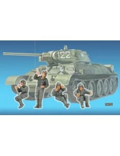 T-34 Tank Crew(1)- 4 Figures, 1/35 - Hobby Fan HF588