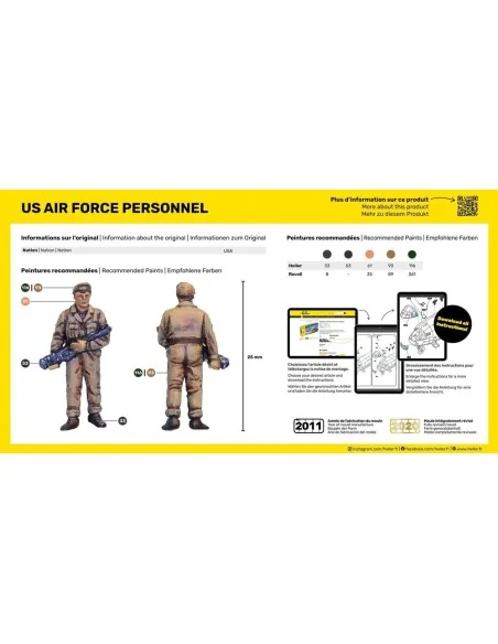 US Air Force Personal, 1/72 - Heller 49648