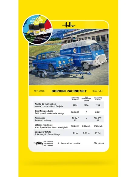 STARTER KIT Gordini Racing Set, 1/24 - Heller 52328