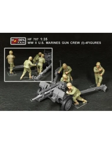 WWII U.S. Marines gun crew(set 1 4 fig.), 1/35 - Hobby Fan HF707