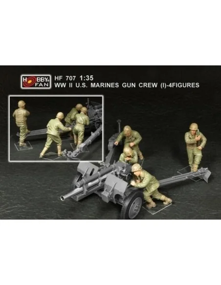 WWII U.S. Marines gun crew(set 1 4 fig.), 1/35 - Hobby Fan HF707