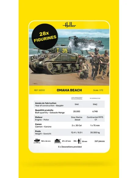Omaha Beach, 1/72 - Heller 50332
