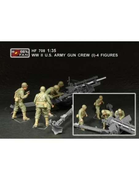 WWII U.S. Army gun crew (set 1 / 4 fig.), 1/35 - Hobby Fan HF708