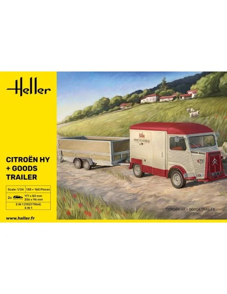 Citroen HY + Goods Trailer, 1/24 - Heller 50331