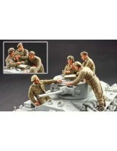 British Valentine tank crew 4 resin fig., 1/35 - Hobby Fan HF709