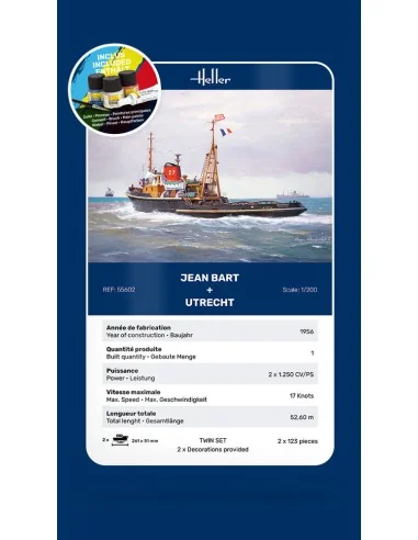 STARTER KIT Twin Set Jean Bart + Utrecht, 1/200 - Heller 55602