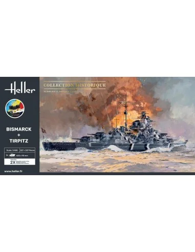 STARTER KIT Twin Set Bismarck + Tirpitz, 1/400 - Heller 55078