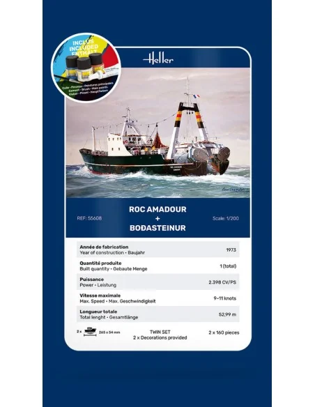 STARTER KIT Twin Set Roc Amadour + Bordasteinur, 1/200 - Heller 55608