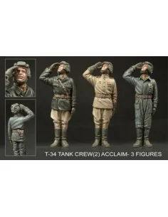 T-34 Tank Crew(2) Acclaim (3 figures), 1/35 - Hobby Fan HF719