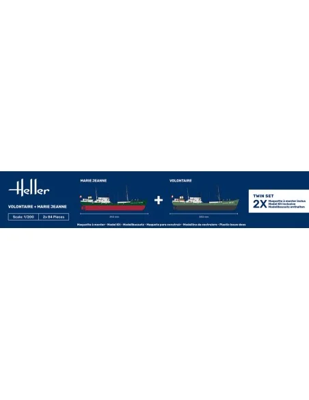 STARTER KIT Twin Set Volontaire + Marie Jeanne, 1/200 - Heller 55604