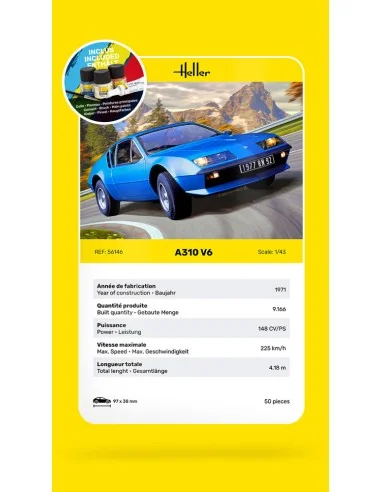 STARTER KIT Alpine A310, 1/43 - Heller 56146