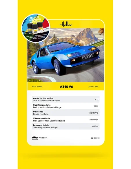 STARTER KIT Alpine A310, 1/43 - Heller 56146