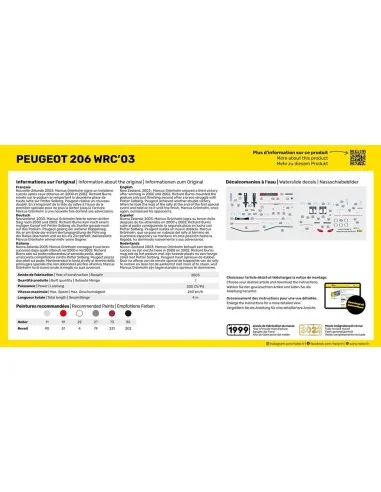 STARTER KIT Peugeot 206 WRC'03, 1/43 - Heller 56113