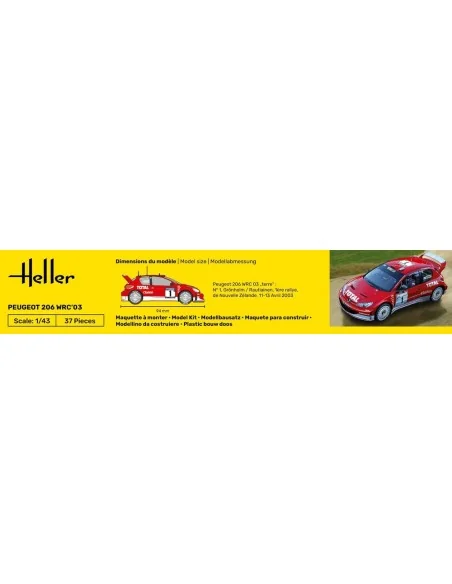 STARTER KIT Peugeot 206 WRC'03, 1/43 - Heller 56113