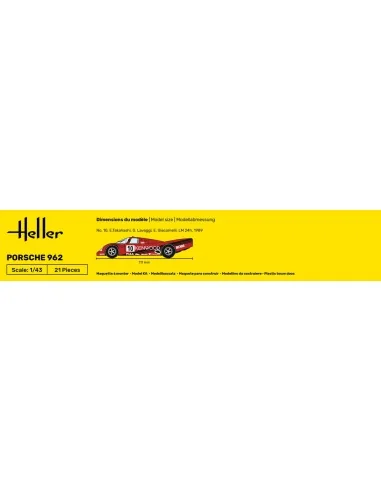 STARTER KIT Porsche 962, 1/43 - Heller 56109