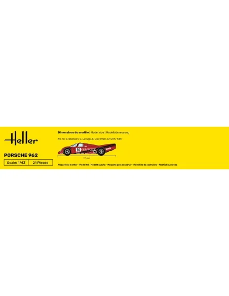 STARTER KIT Porsche 962, 1/43 - Heller 56109