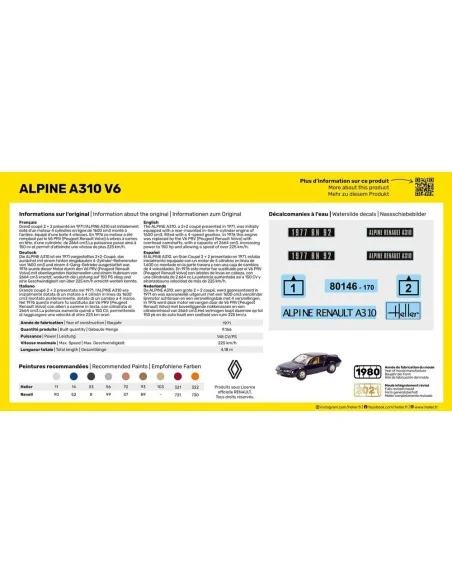 STARTER KIT Alpine A310, 1/43 - Heller 56146
