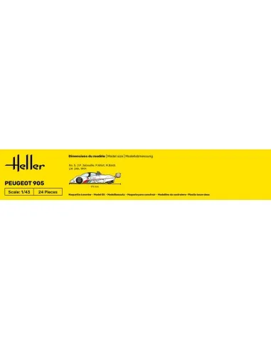 STARTER KIT Peugeot 905, 1/43 - Heller 56110
