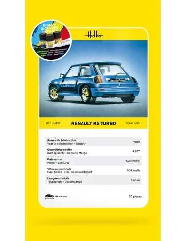 STARTER KIT Renault R5 Turbo, 1/43 - Heller 56150