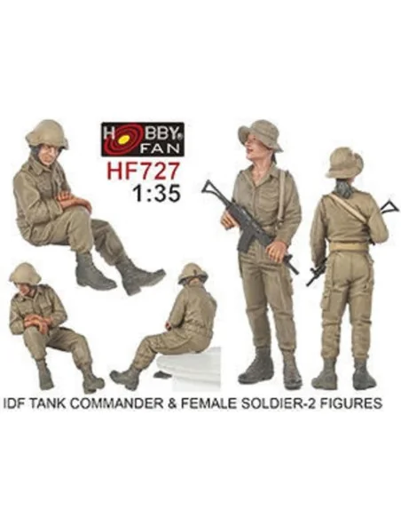 IDF Tank Commander &Female soldier-2 Fig, 1/35 - Hobby Fan HF727