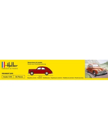 STARTER KIT Peugeot 203, 1/43 - Heller 56160