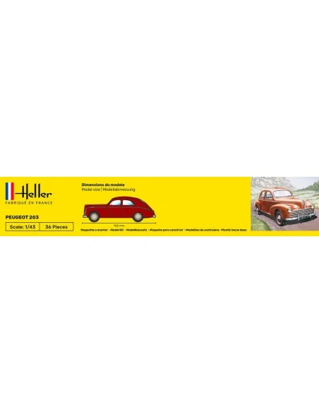 STARTER KIT Peugeot 203, 1/43 - Heller 56160