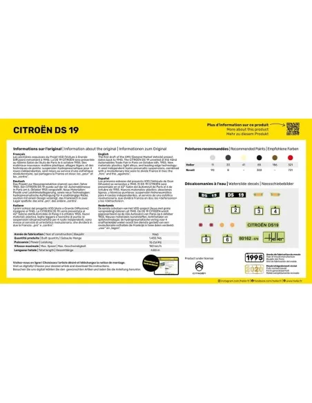 STARTER KIT Citroen DS 19, 1/43 - Heller 56162