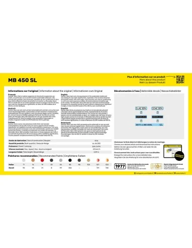 STARTER KIT MB 450 SL, 1/43 - Heller 56171