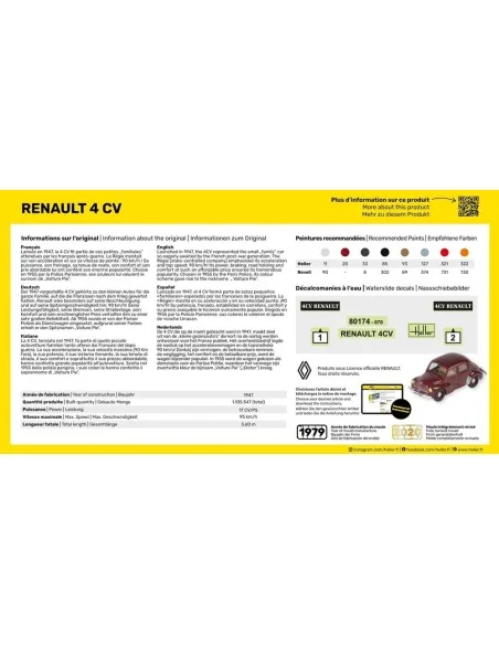 STARTER KIT Renault 4 CV, 1/43 - Heller 56174