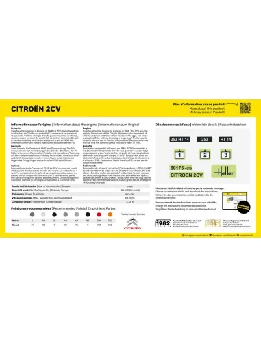STARTER KIT Citroen 2 CV, 1/43 - Heller 56175