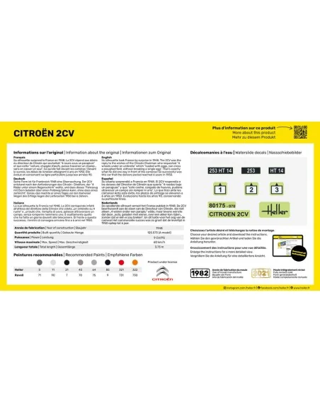 STARTER KIT Citroen 2 CV, 1/43 - Heller 56175