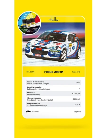STARTER KIT Focus WRC'01, 1/43 - Heller 56196