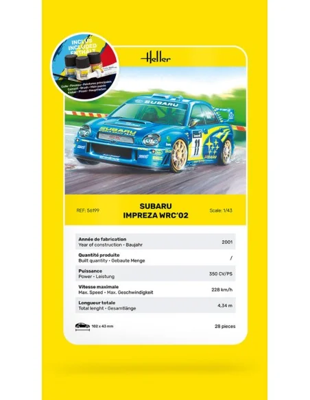 STARTER KIT Impreza WRC'02, 1/43 - Heller 56199